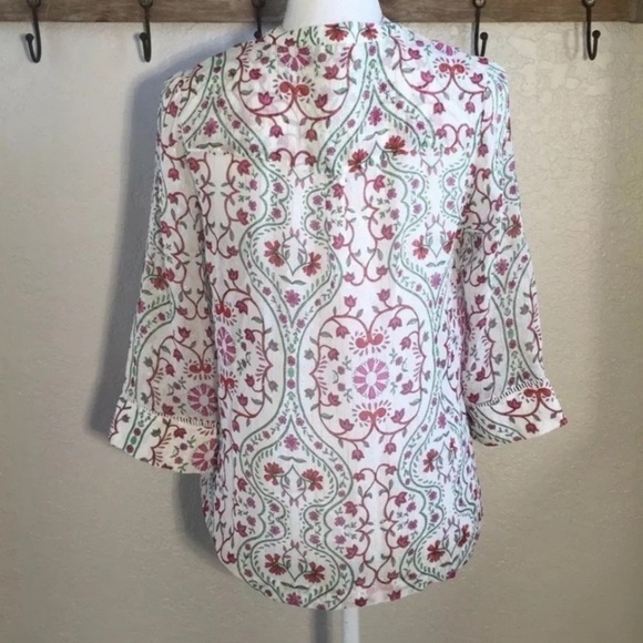 Anthropologie Dolan Left Coast Silk Floral Top - Picture 3 of 4